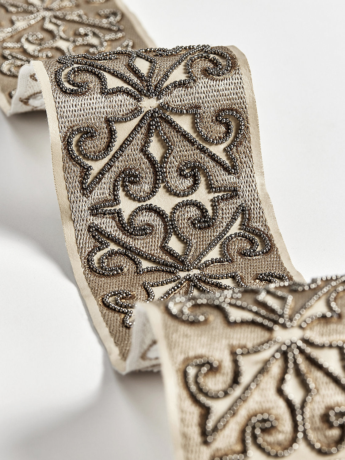Saxony Embellished Tape - Bronze - Scalamandre Trim
