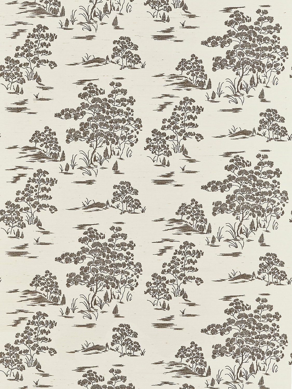 Katsura Embroidered Toile - Bark