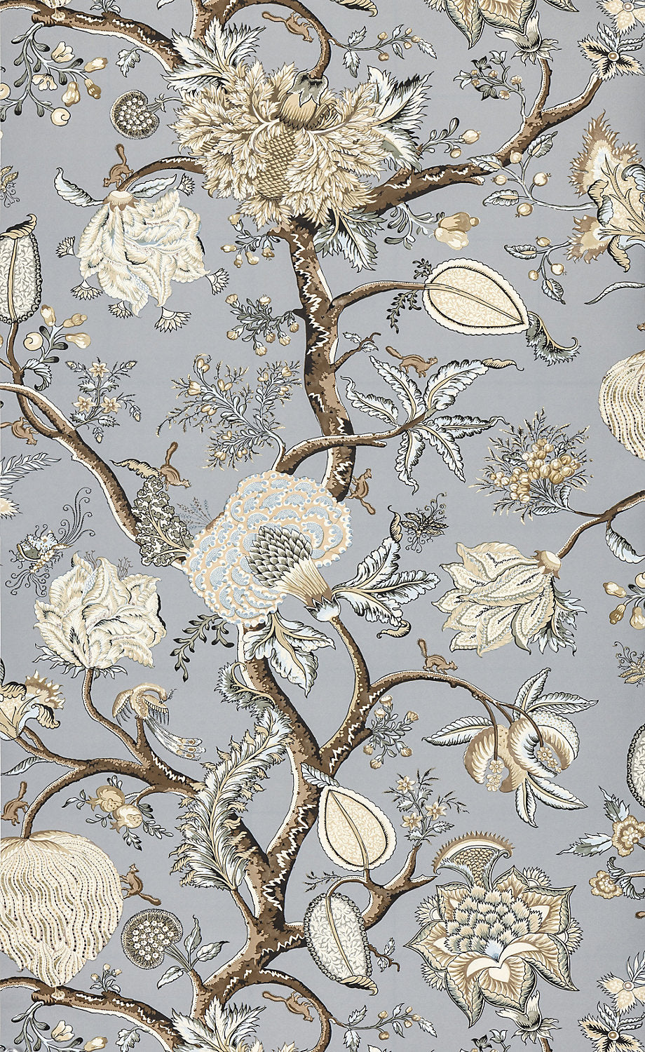 Pondicherry Wallcovering - Mineral - Scalamandre Wallpaper