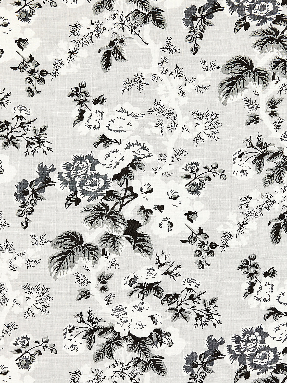 Ascot Linen Print - French Grey