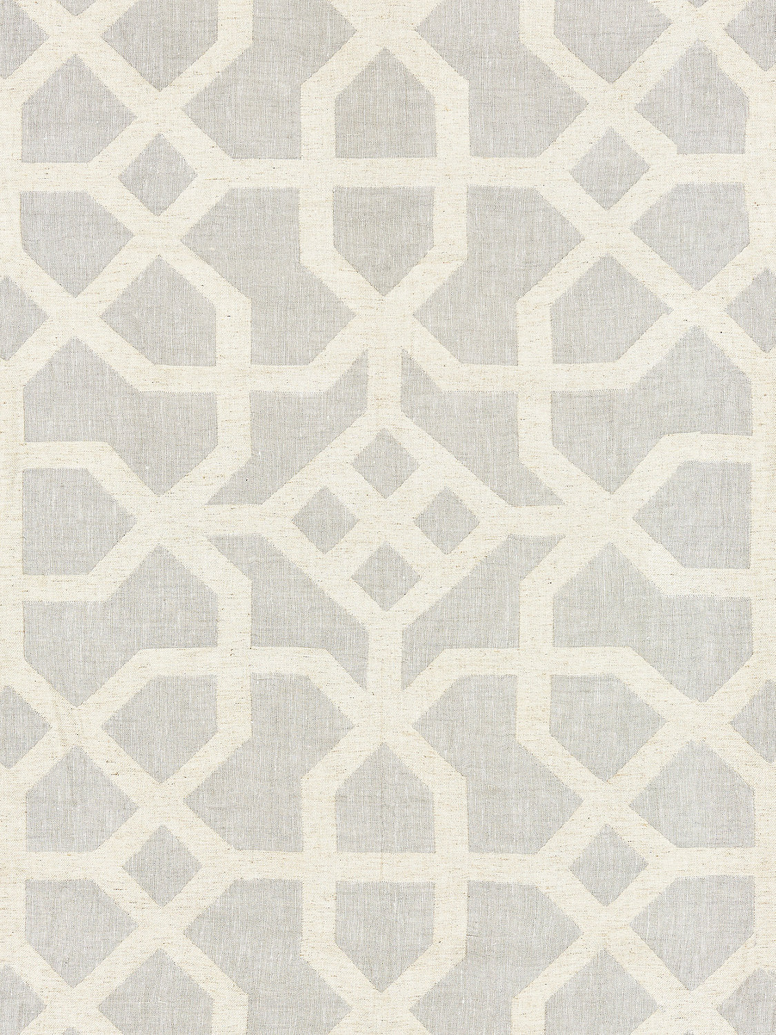 Linen Lattice - Nickel & Greige - Scalamandre Fabric