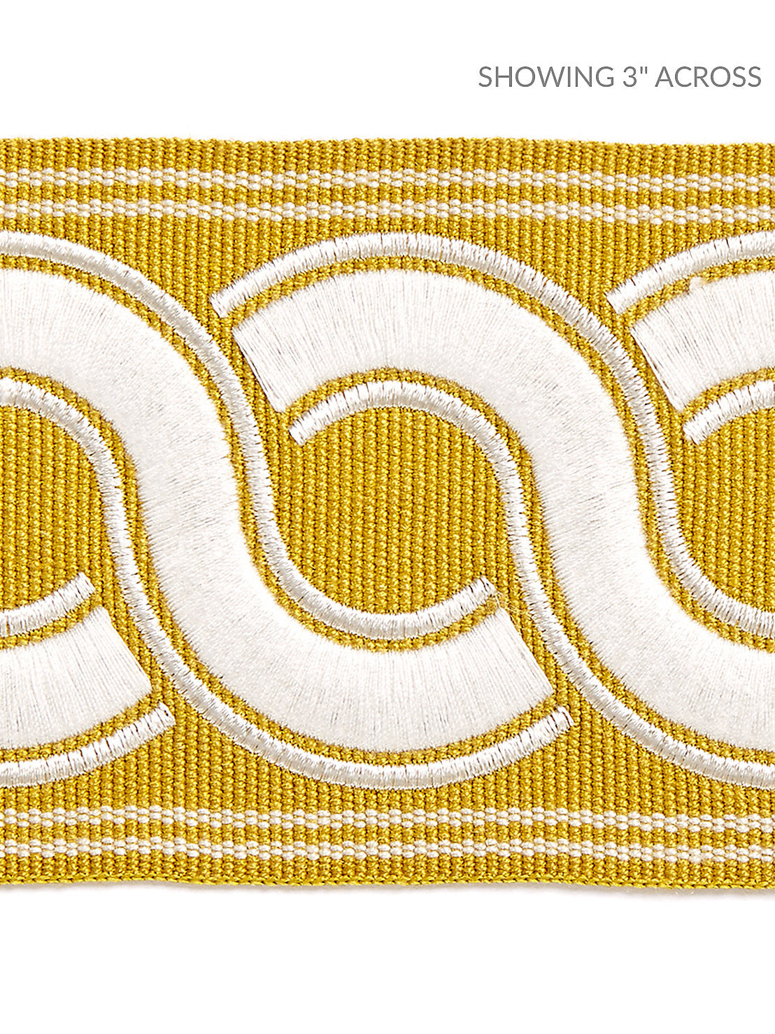 Guilloche Embroidered Tape - Brass