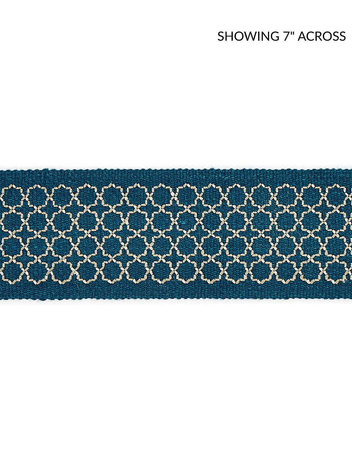 Seville Embroidered Tape - Peacock - Scalamandre Trim