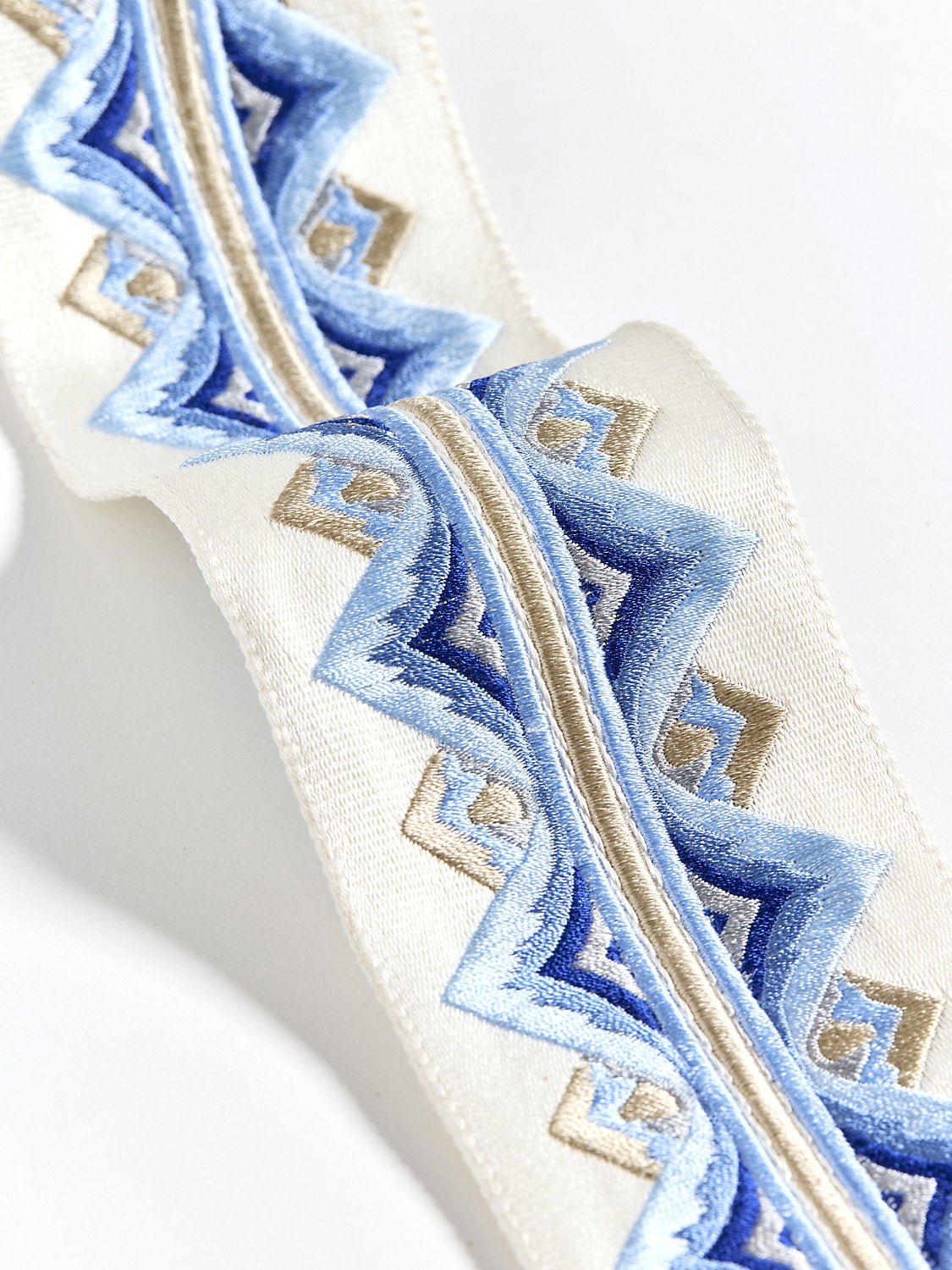 Flamme Embroidered Tape - Porcelain - Scalamandre Trim