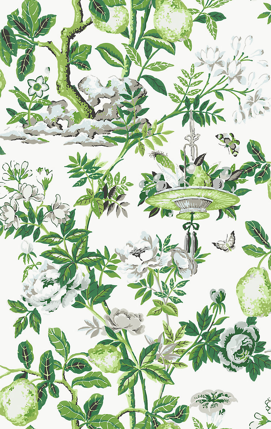 Shantung Garden | Removable - Verdance - Scalamandre Wallpaper