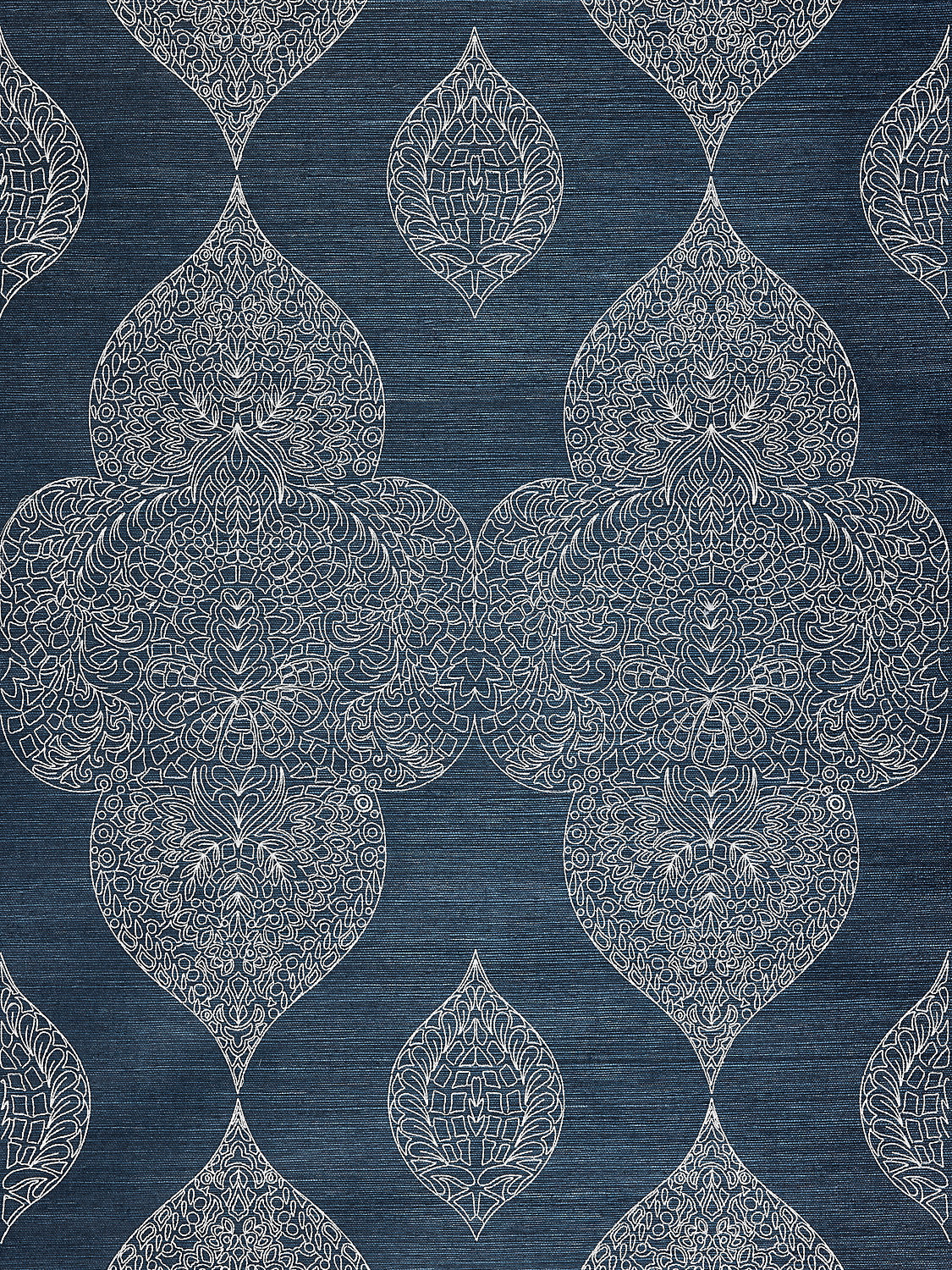 Taj Embroidered Sisal - Indigo