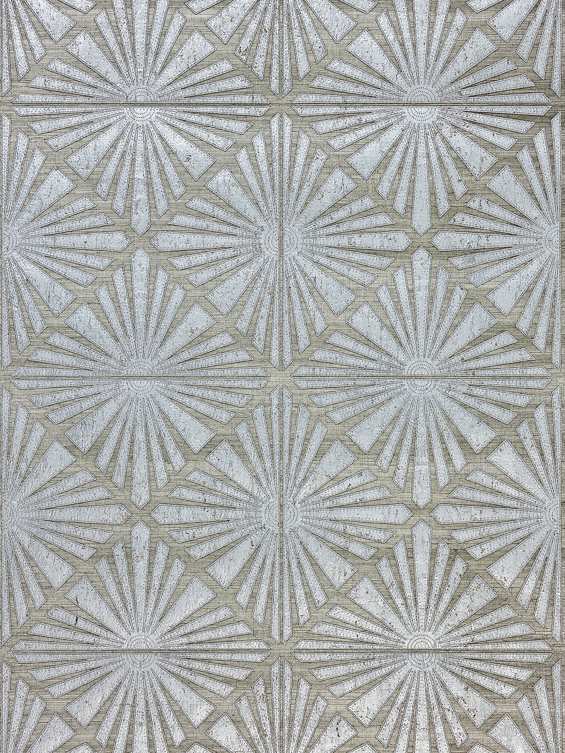 Milan Diamond Grasscloth - Pewter - Scalamandre Wallpaper