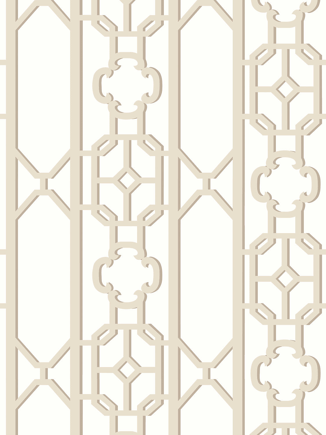 Joanna Fret - Toffee - Scalamandre Wallpaper