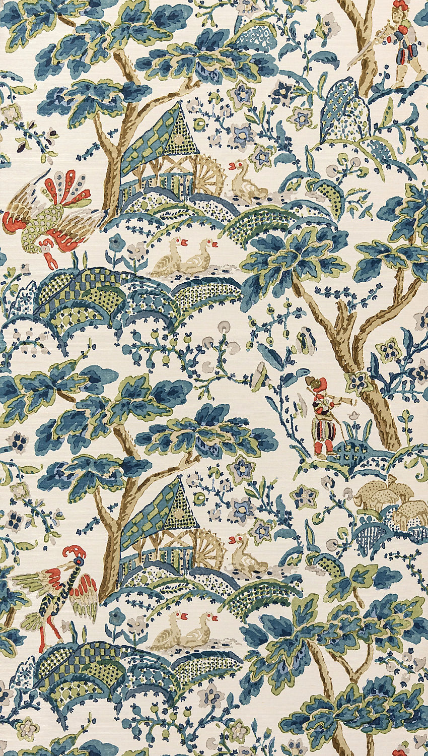 Kelmescott Wallcovering - Peacock On Sand
