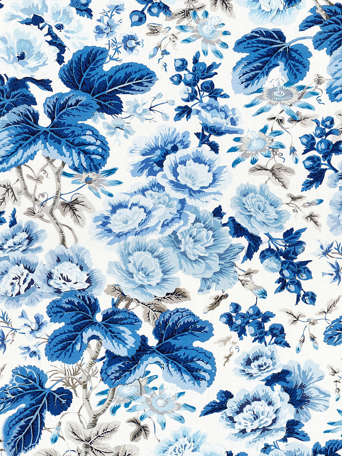 Highgrove Linen Print - Porcelain
