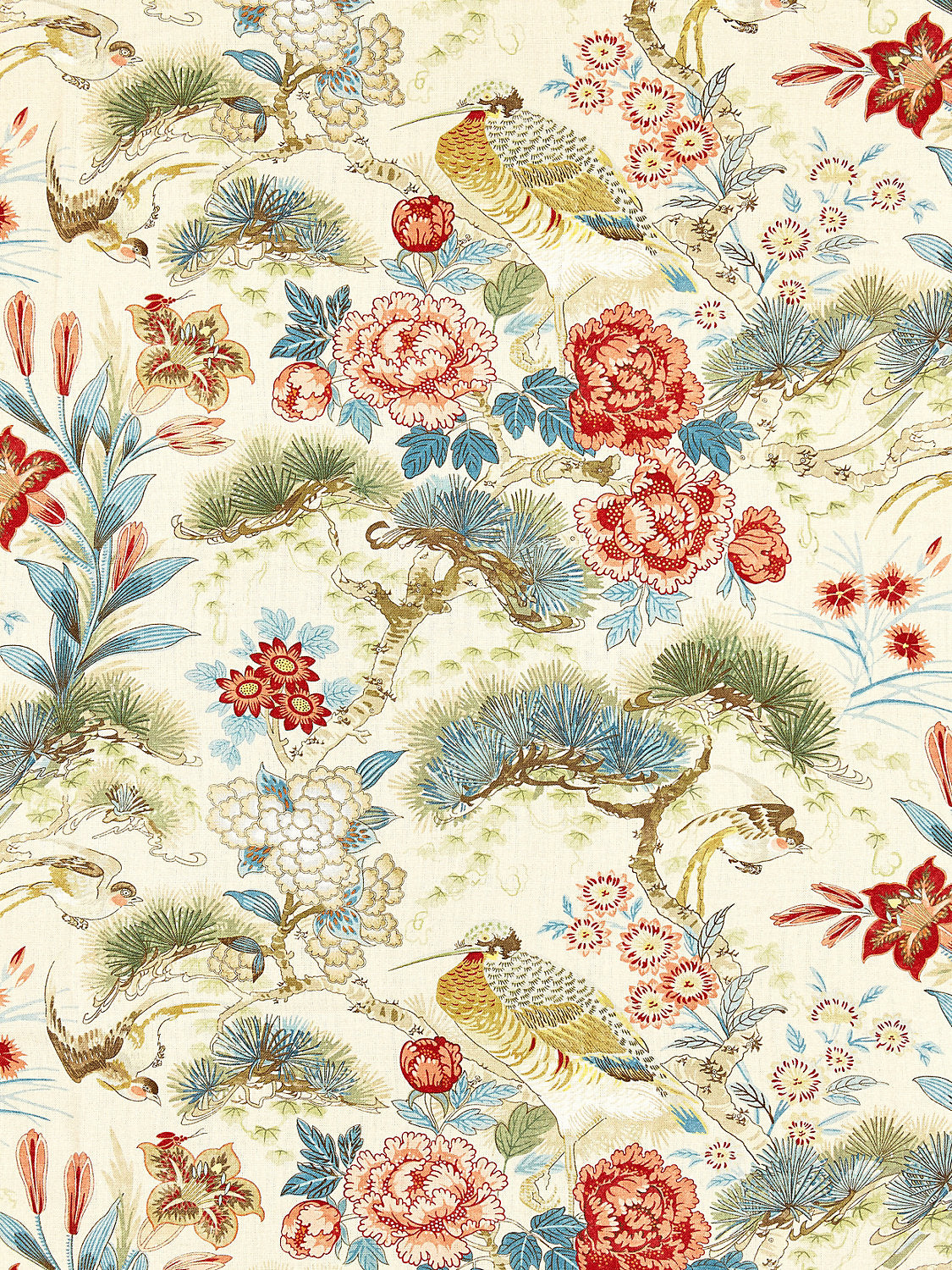 Shenyang Linen Print - Sandalwood - Scalamandre Fabric