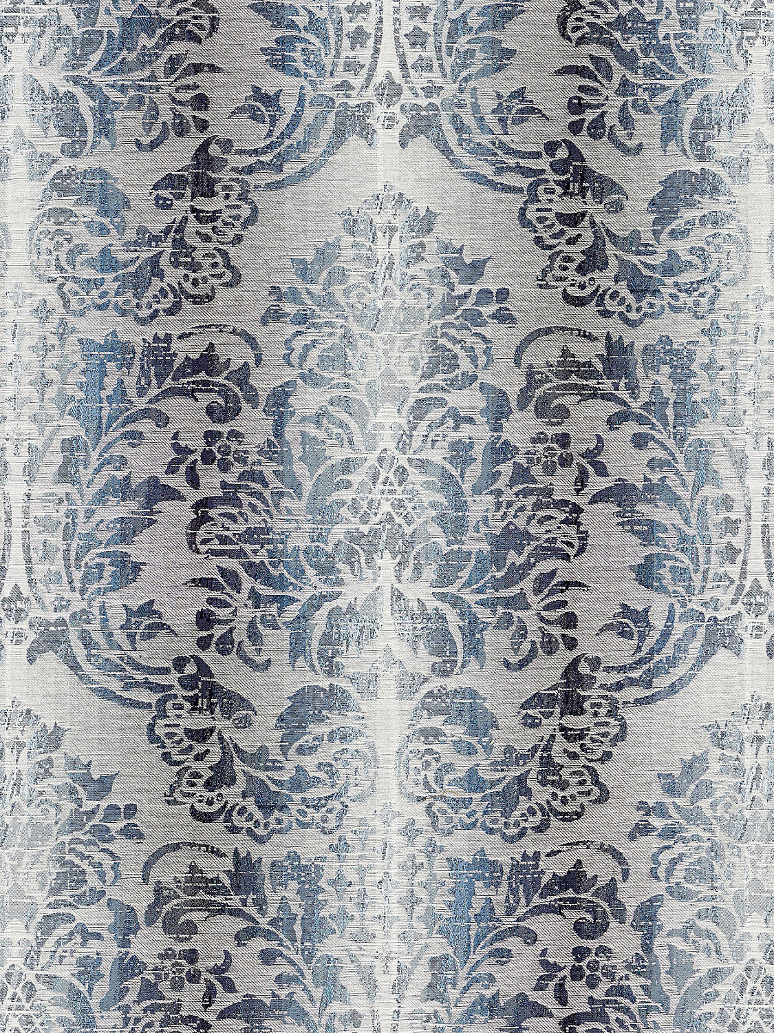 Sorrento Linen Damask - Indigo