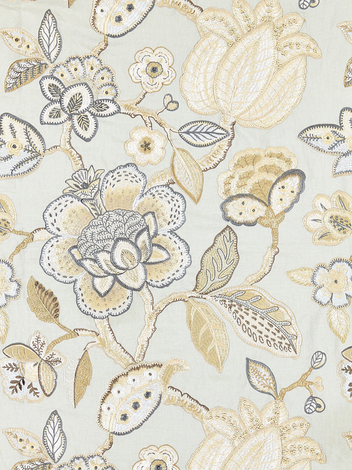 Coromandel Embroidery - Mineral - Scalamandre Fabric