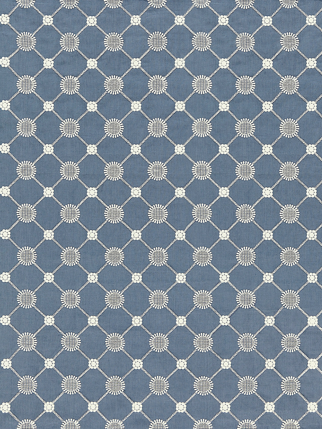 Gustavian Diamond - Copenhagen Blue - Scalamandre Fabric