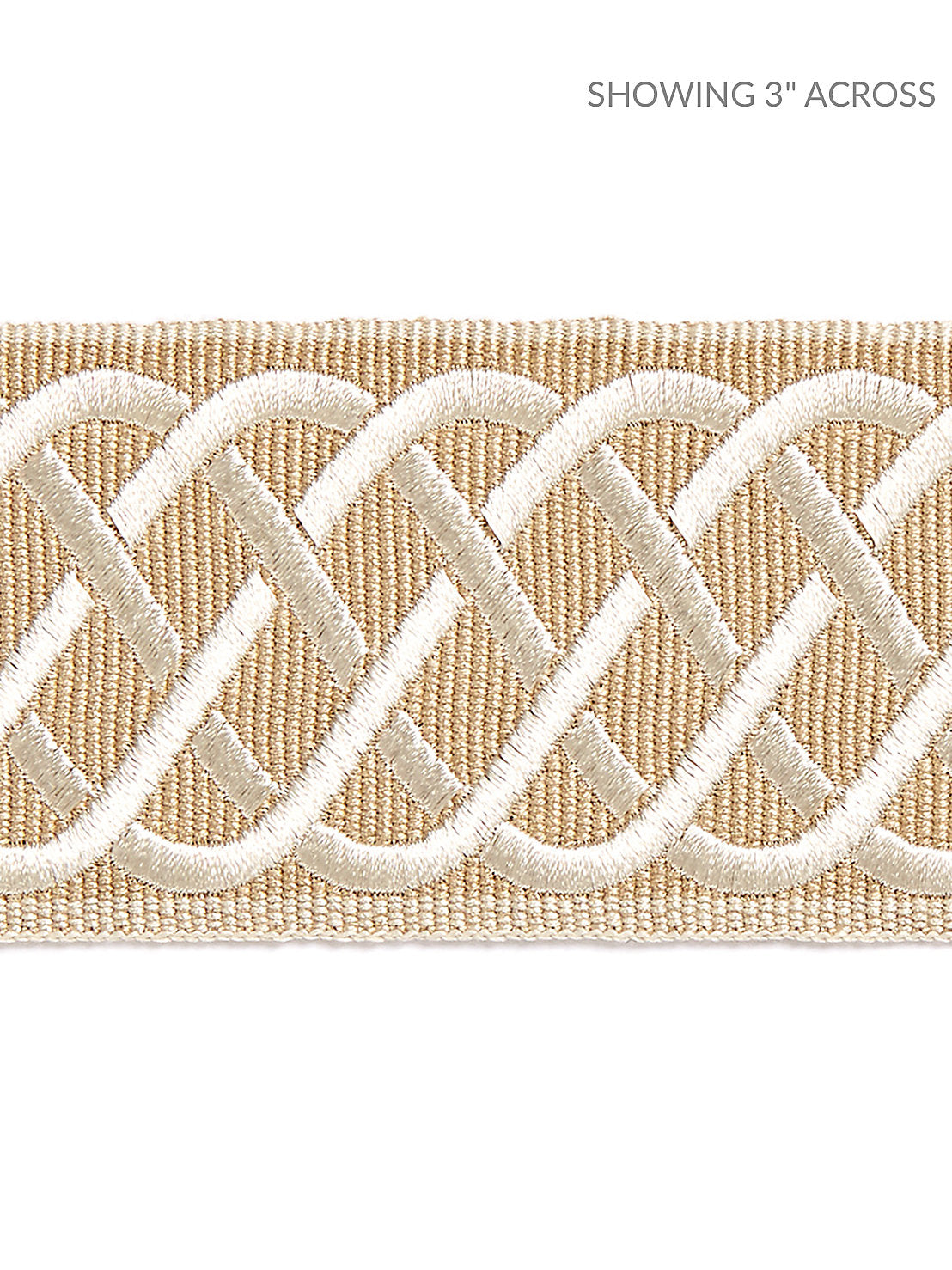 Helix Embroidered Tape - Camel