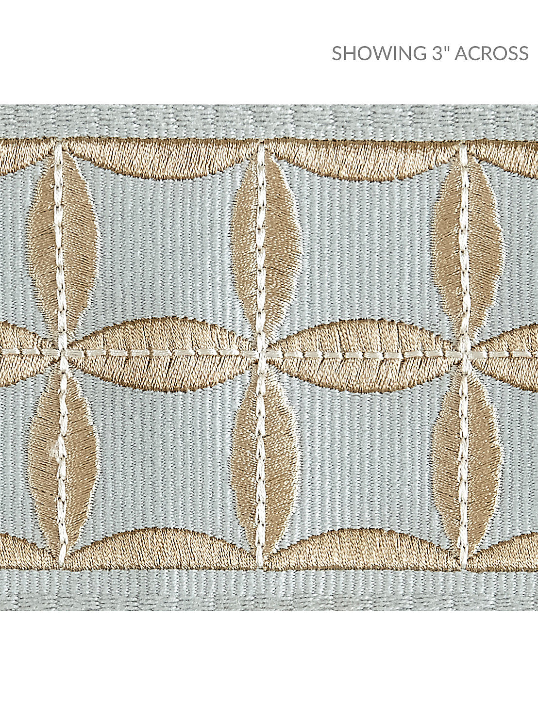 Fiori Embroidered Tape - Aquamarine - Scalamandre Trim