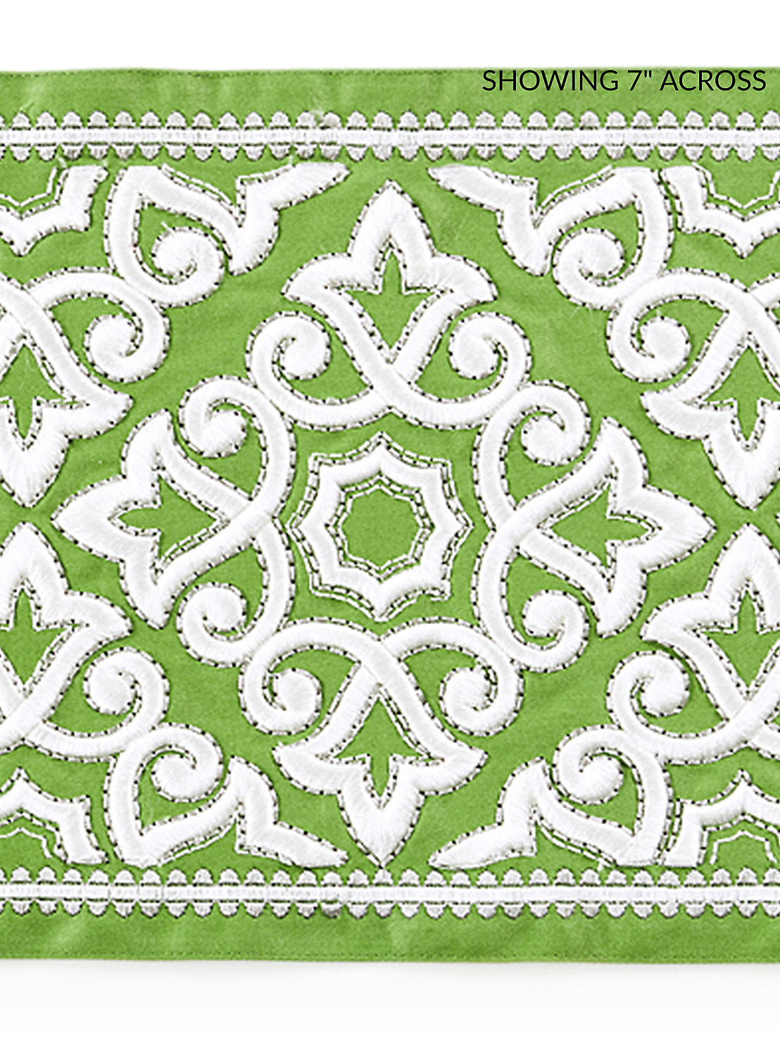 Ornamental Embroidered Tape - Jade