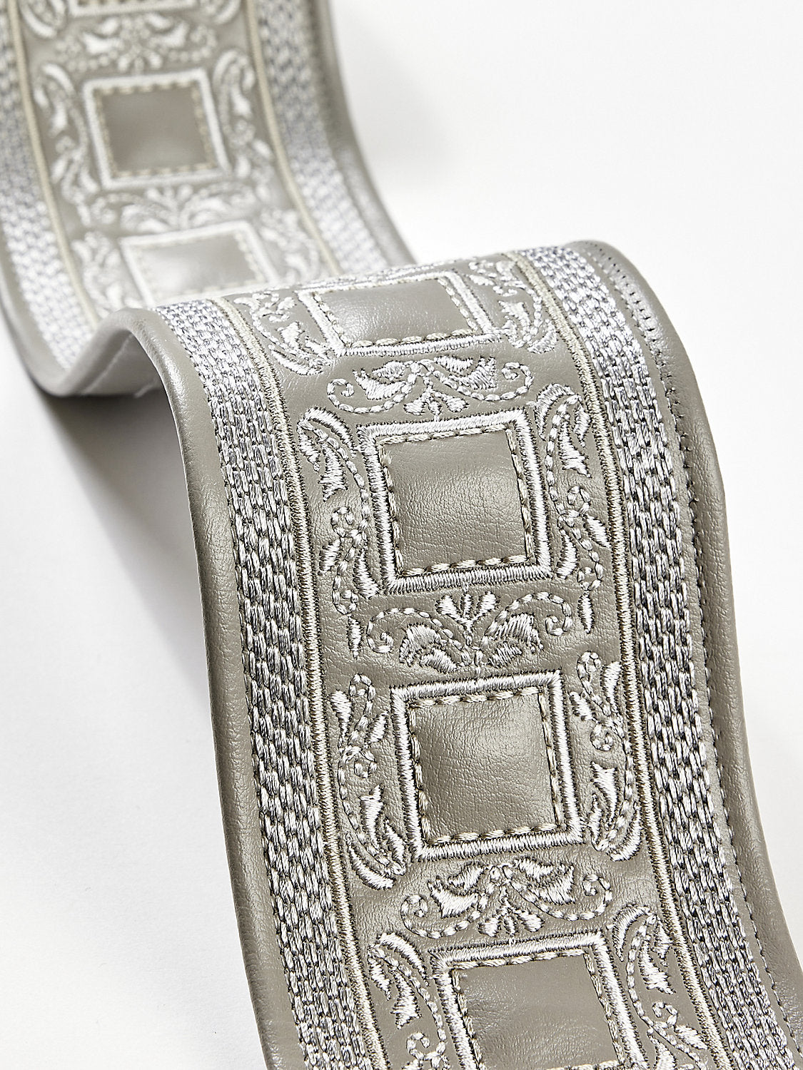 Archduke Embroidered Tape - Slate