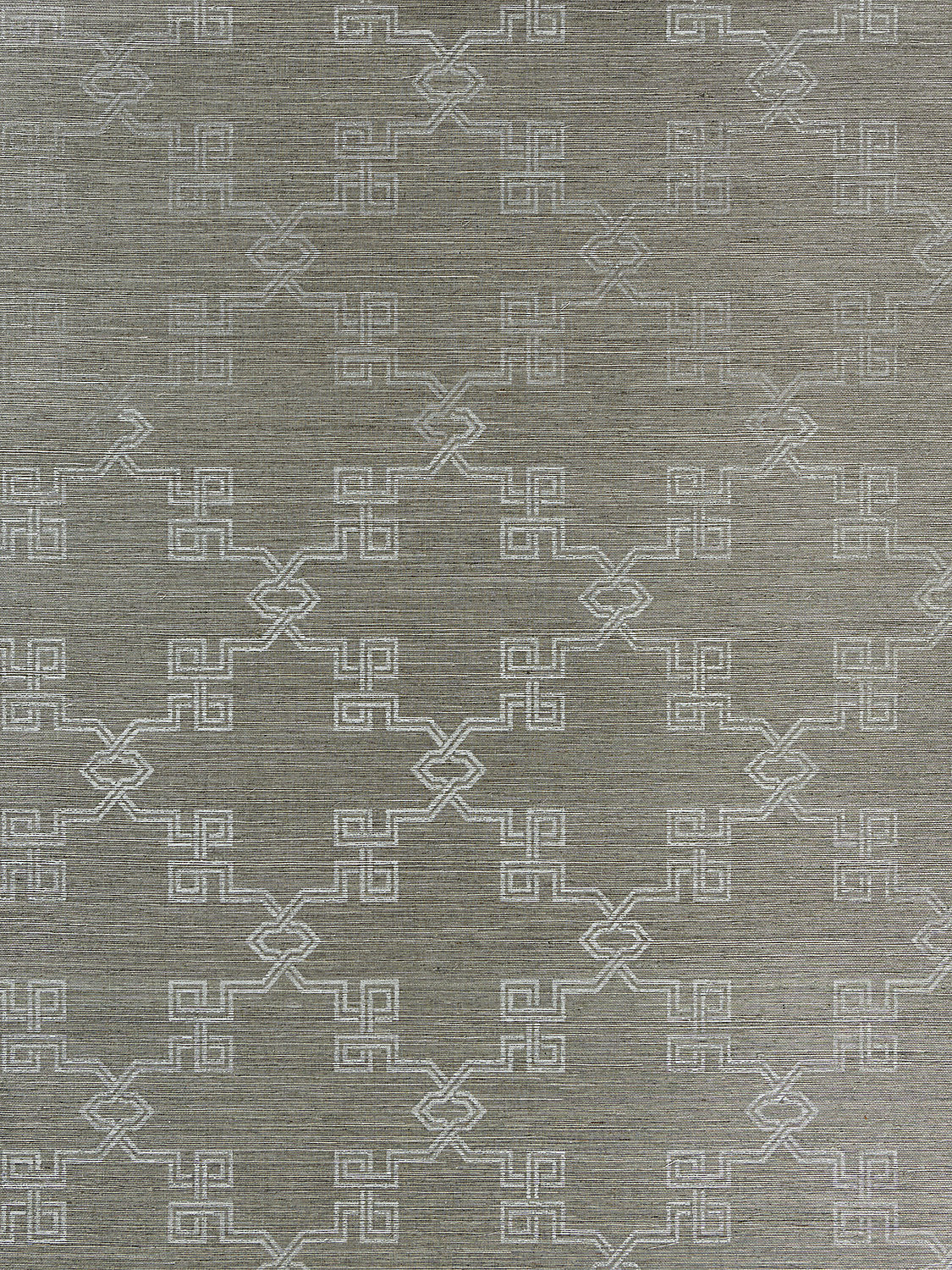 Suzhou Lattice Sisal - Silver On Pewter