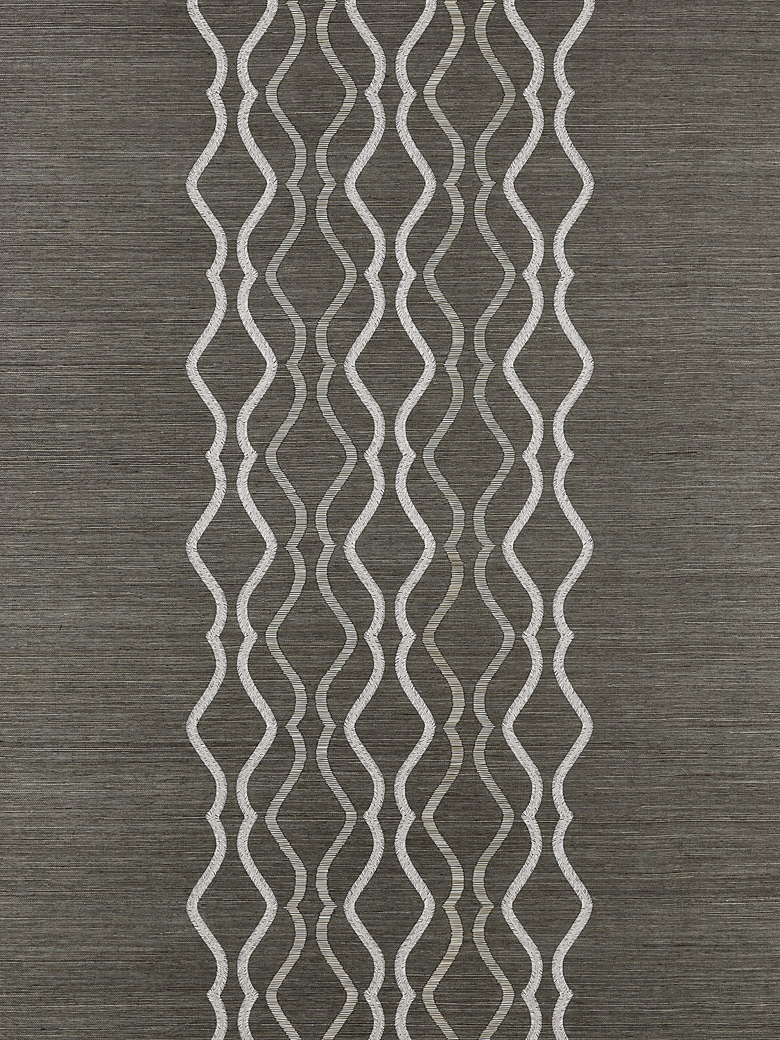 Valentina Embellished Sisal - Sterling - Scalamandre Wallpaper
