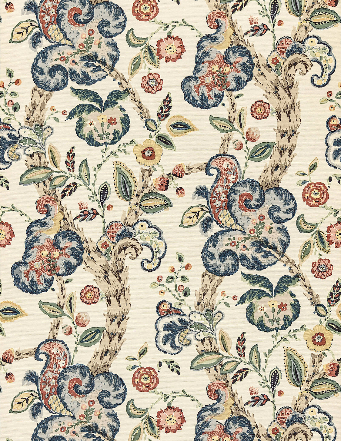 Cumbria Wallcovering - Multi On Cream - Scalamandre Wallpaper
