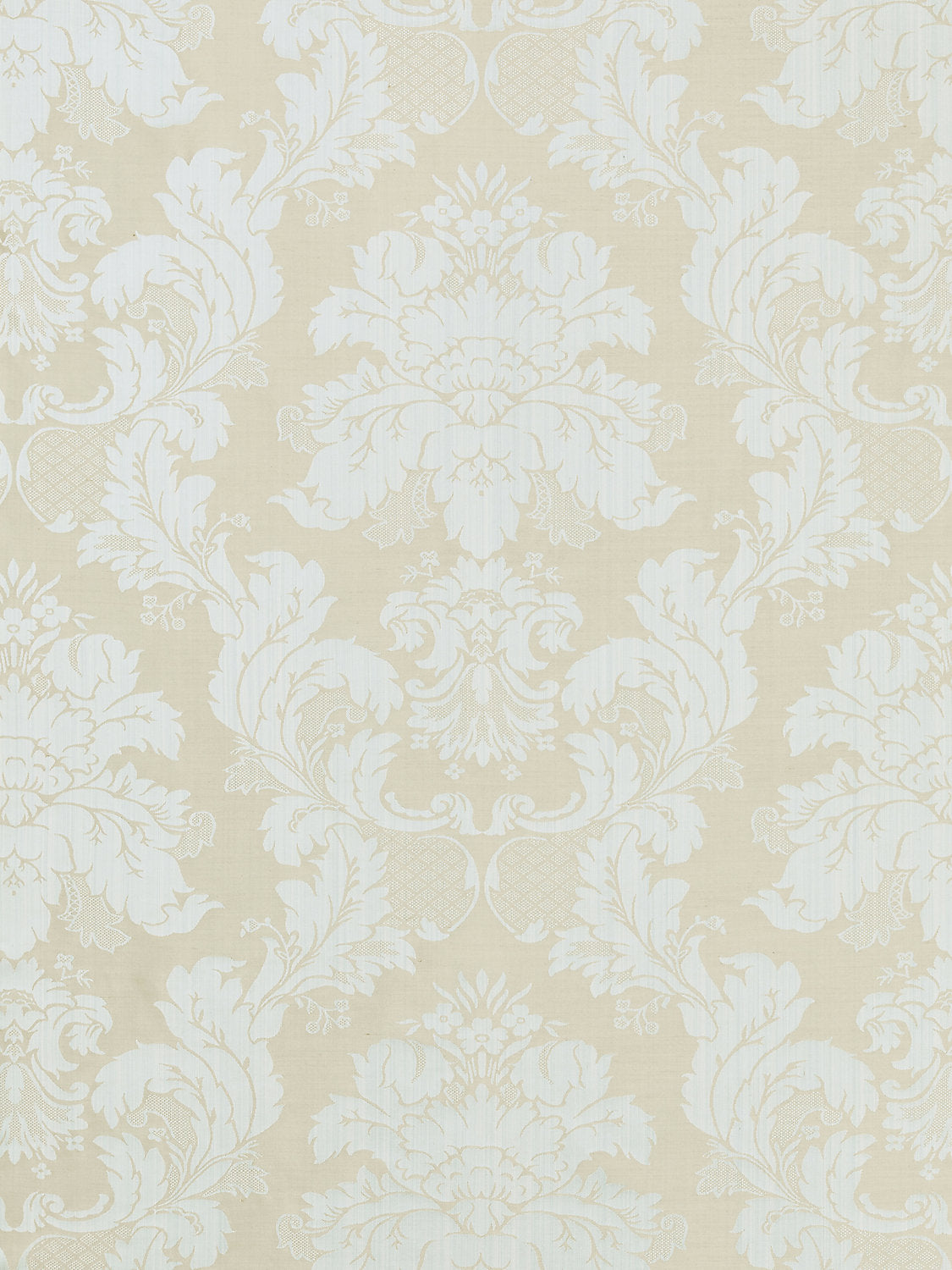 Damasco Sienese - Mist Grey On Blue Strie - Scalamandre Fabric