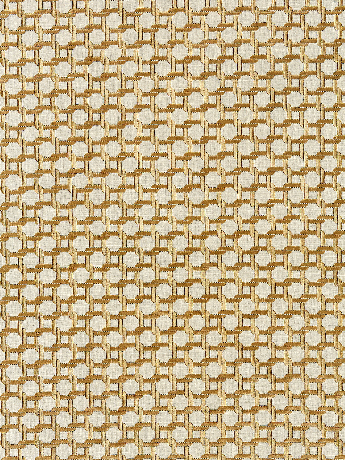 Link Embroidery - Bronze - Scalamandre Fabric