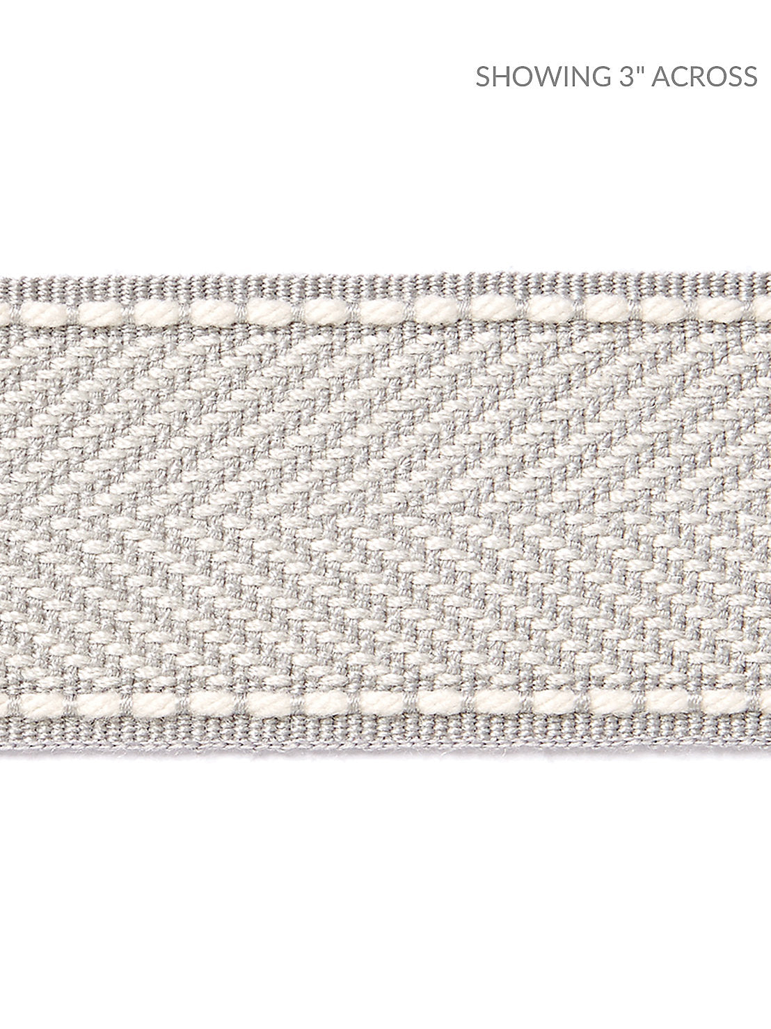 Montauk Herringbone Tape - Silver Grey