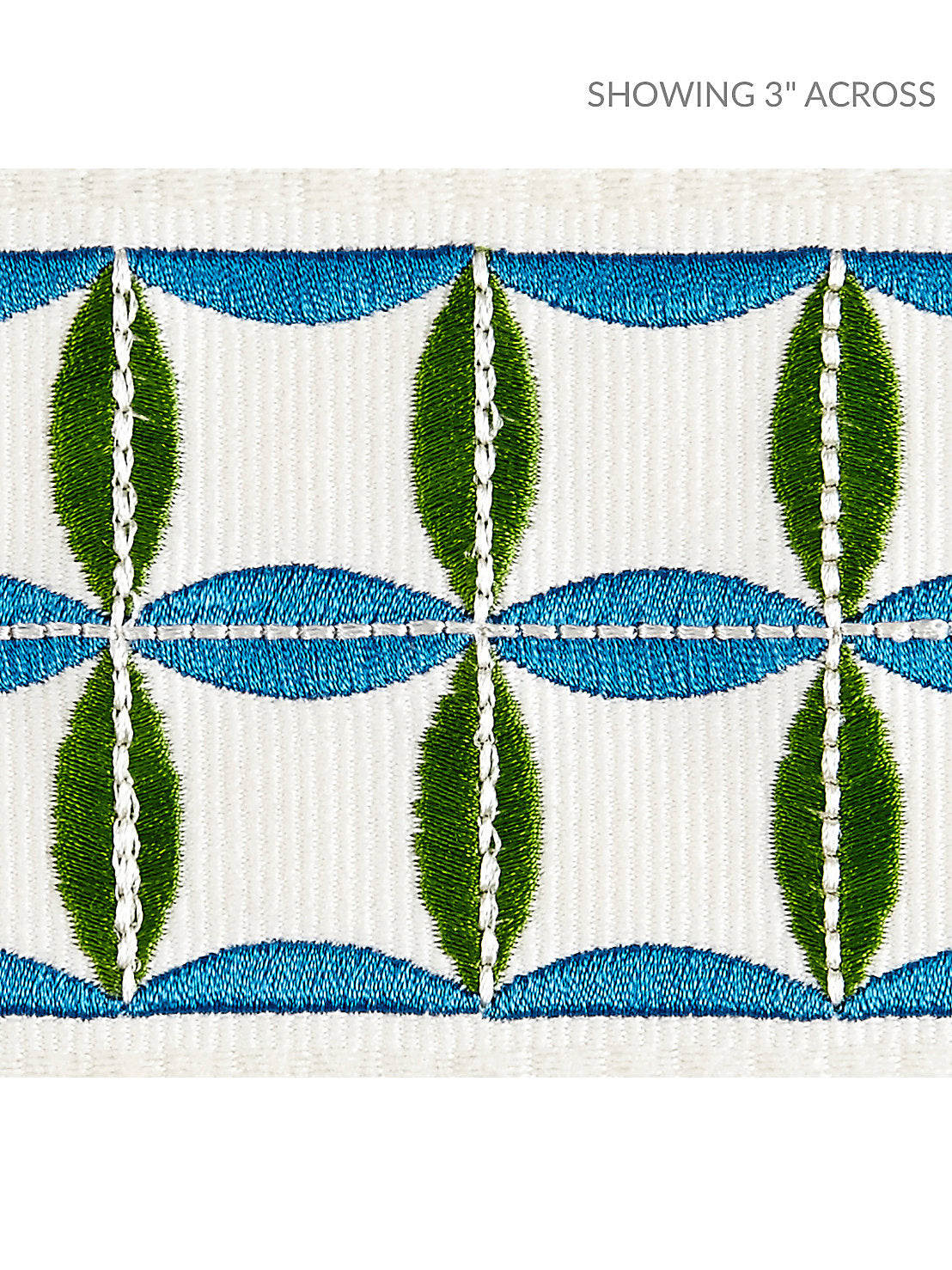 Fiori Embroidered Tape - Peacock - Scalamandre Trim