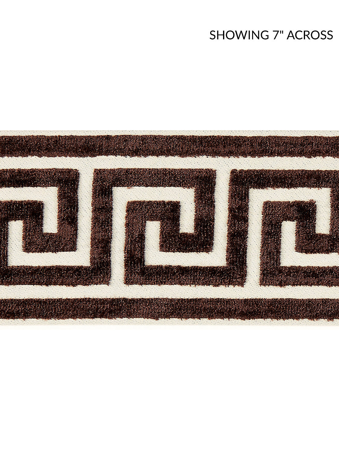 Greek Key Velvet Tape - Espresso
