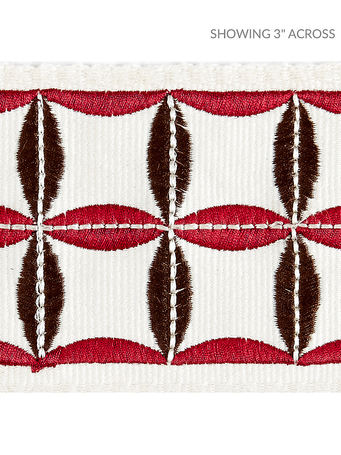 Fiori Embroidered Tape - Raspberry - Scalamandre Trim