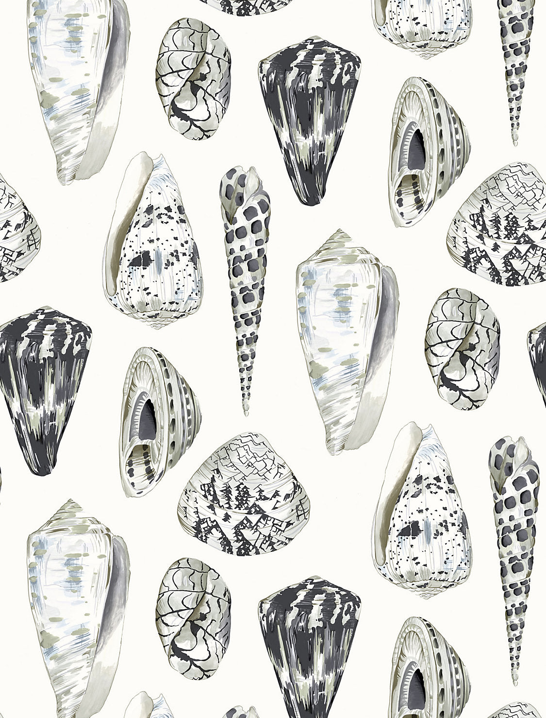 Coquina - Graphite - Scalamandre Wallpaper