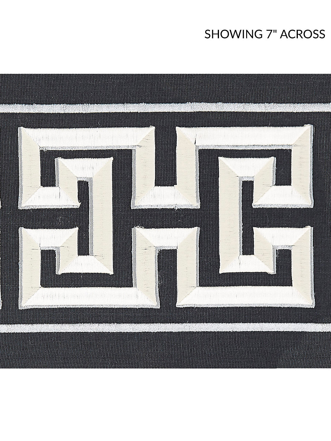 Imperial Embroidered Tape - Charcoal