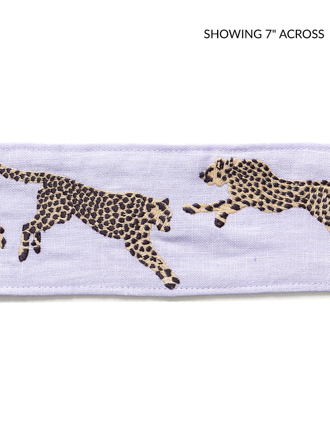 Leaping Cheetah Embrdry Tape - Lilac