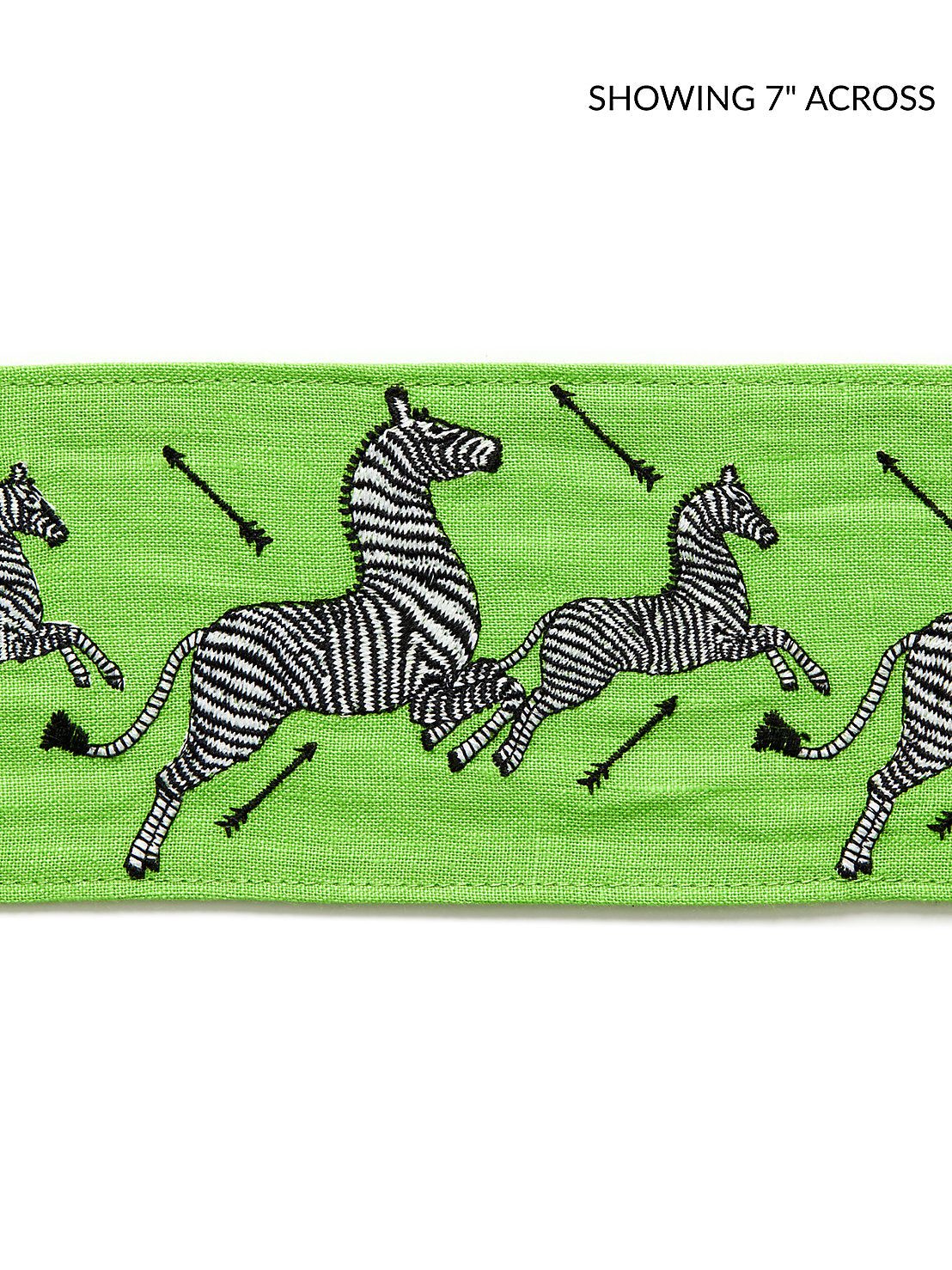 Zebras Embroidered Tape - Lime - Scalamandre Trim