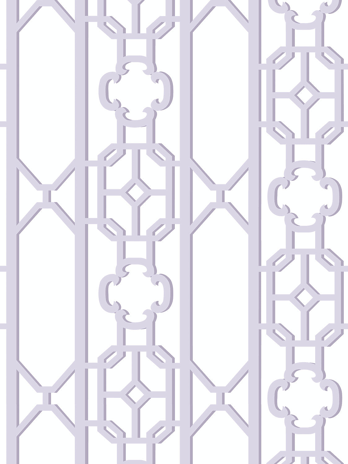 Joanna Fret - Lavender - Scalamandre Wallpaper