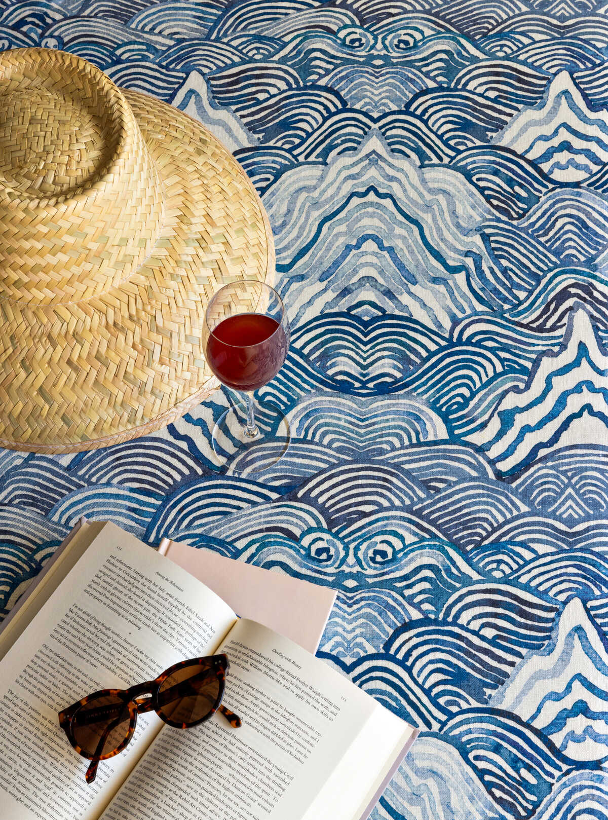 Shangri La - Indigo - KRAVET COUTURE Fabric
