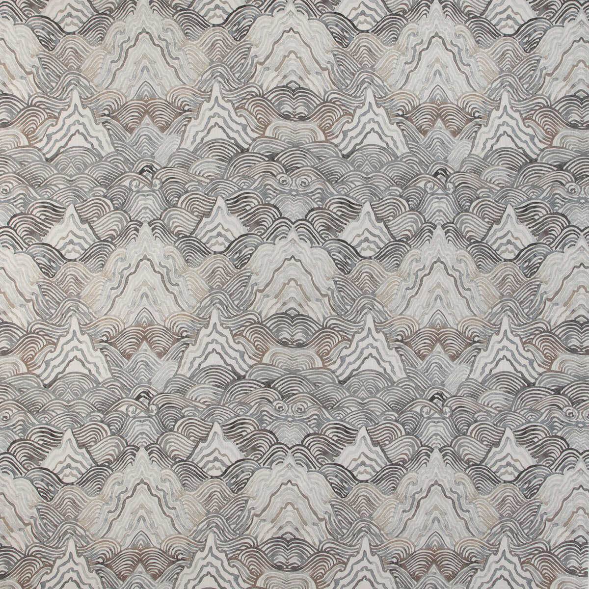 Shangri La - Noir - KRAVET COUTURE Fabric