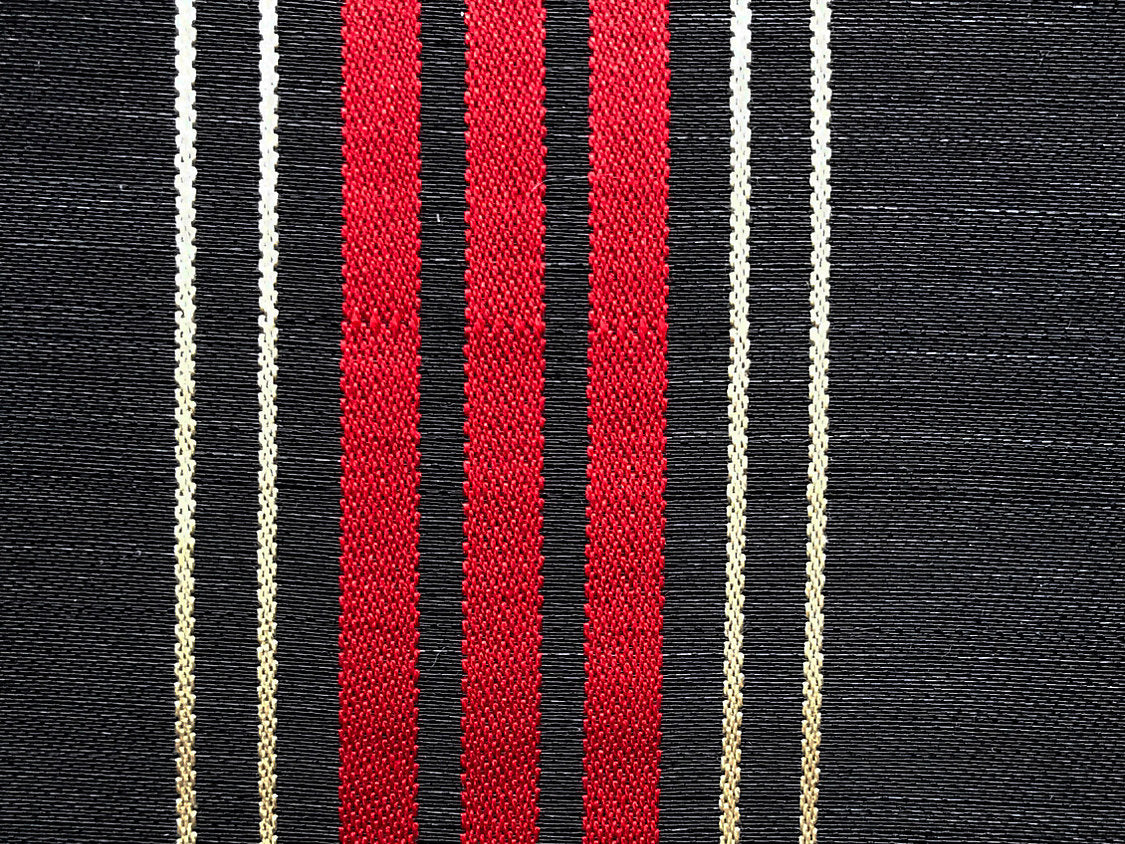 Ardennais Silk Horsehair - Black / Red / Beige - Scalamandre Fabric