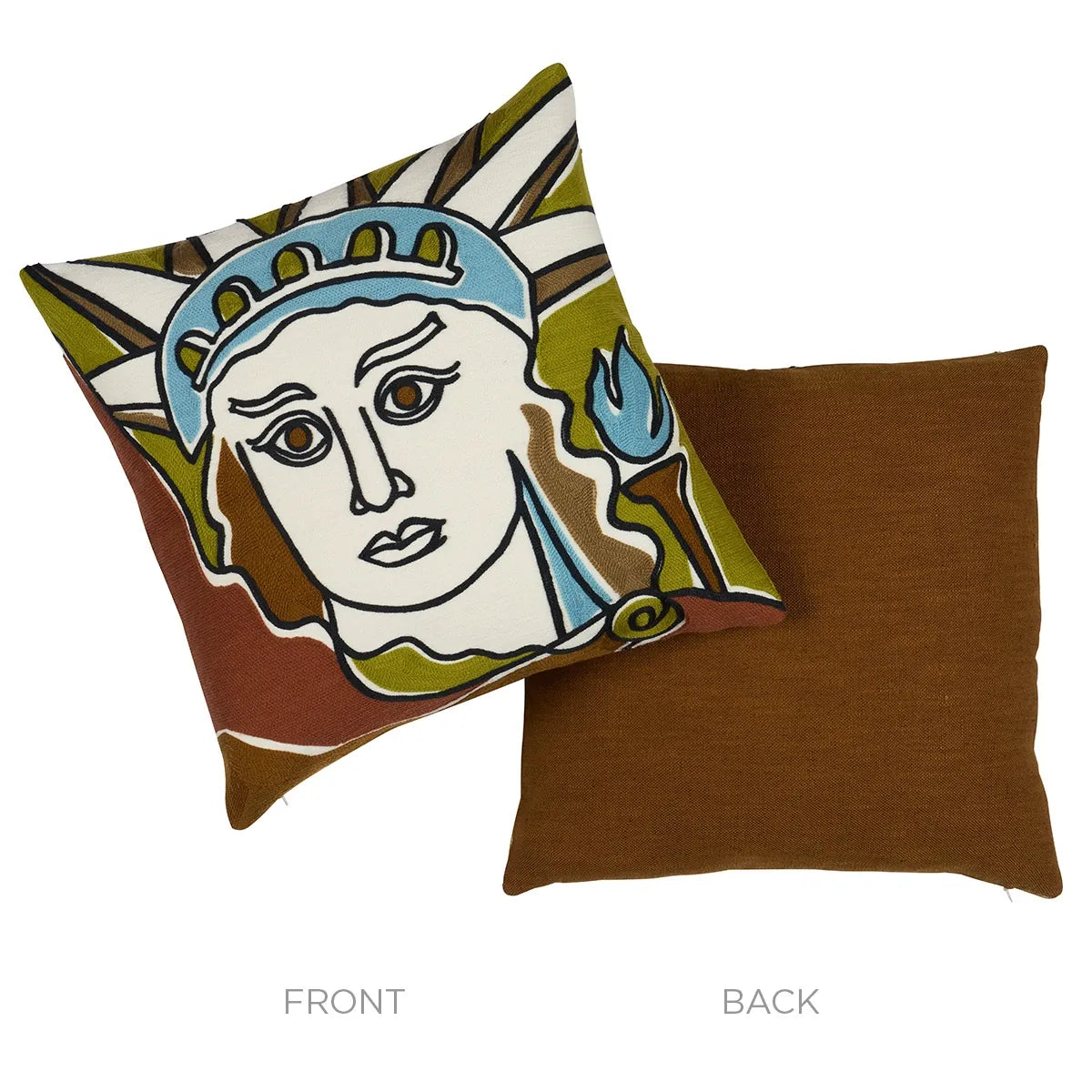 Liberté Pillow - Chartreuse - SO0002803 - 16" x 16" - Schumacher Pillow - Schumacher Pillow