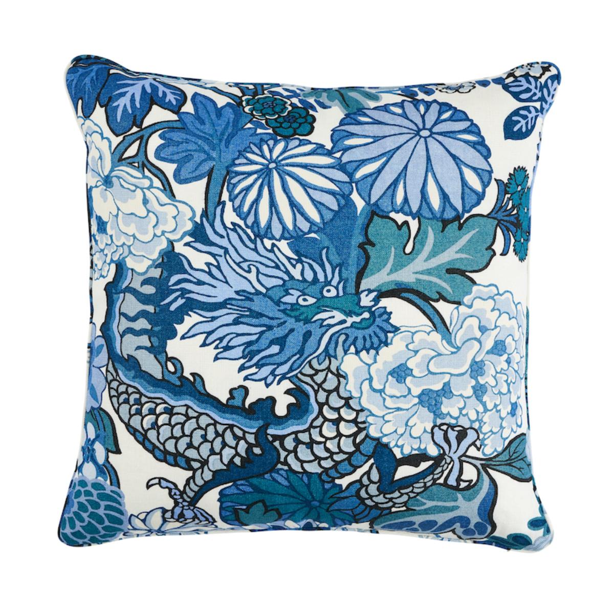 Chiang Mai Dragon - China Blue - SO17327206 - 22" x 22" - Schumacher Pillow