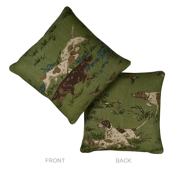 Pointers Pillow –  Meadow - SO17516406 - 22" x 22" - Schumacher Pillow - Schumacher Pillow
