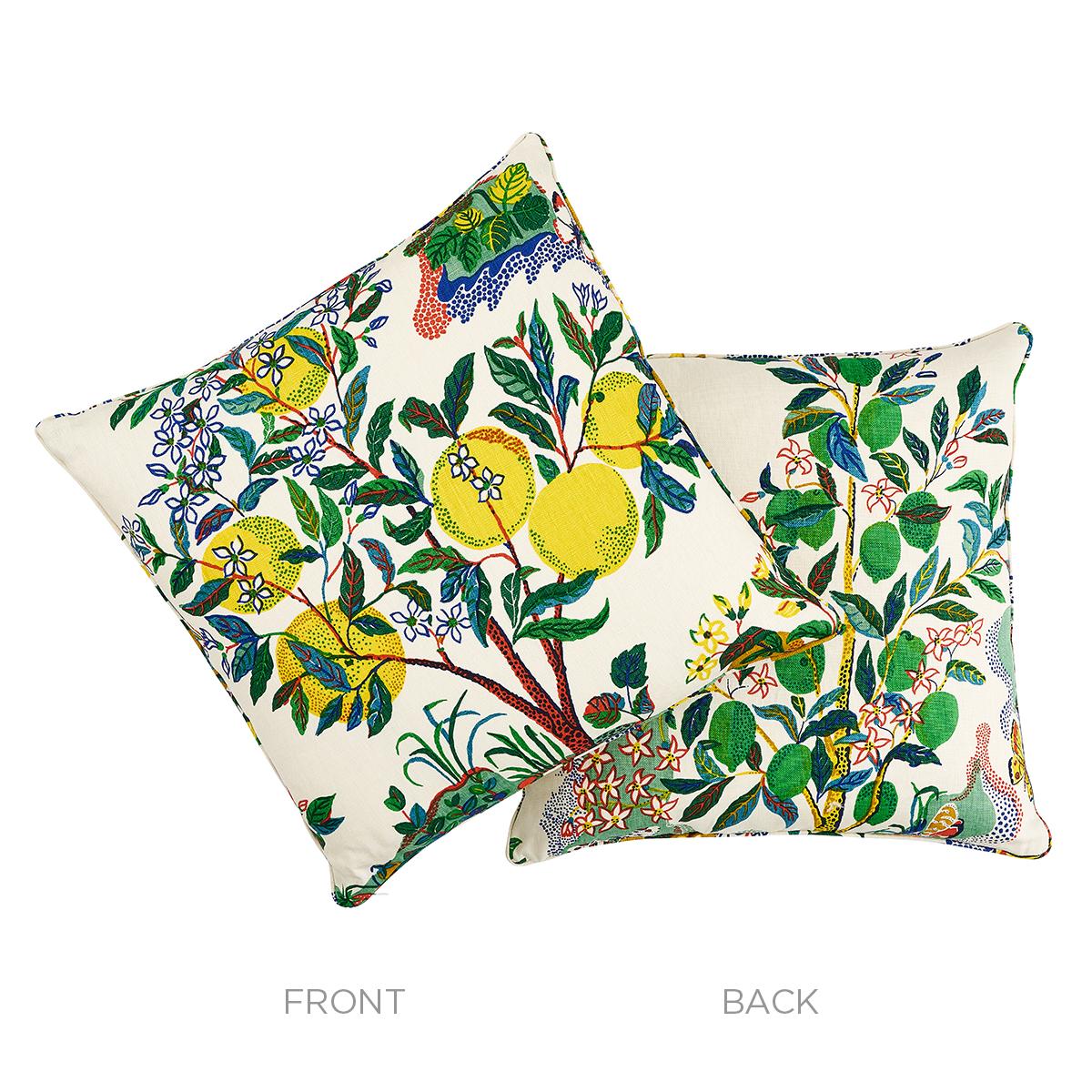 Schumacher Pillow – Citrus Garden - Primary - SO17576006 – 22" x 22"