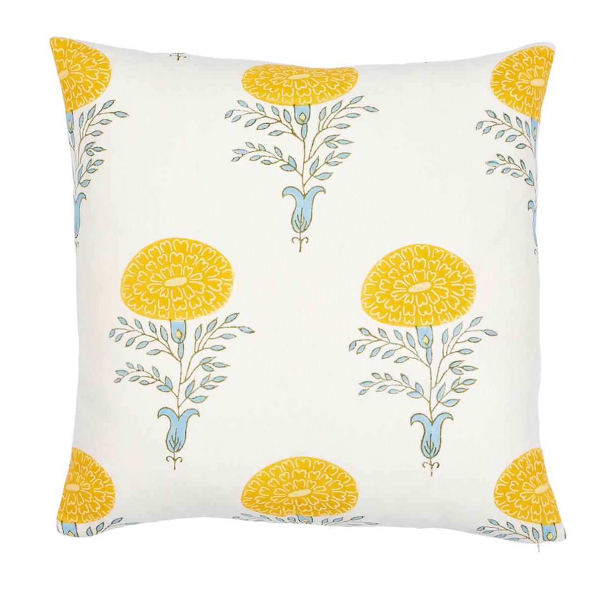 Schumacher Pillow – Marigold – Yellow - SO17932006 - 22" x 22"