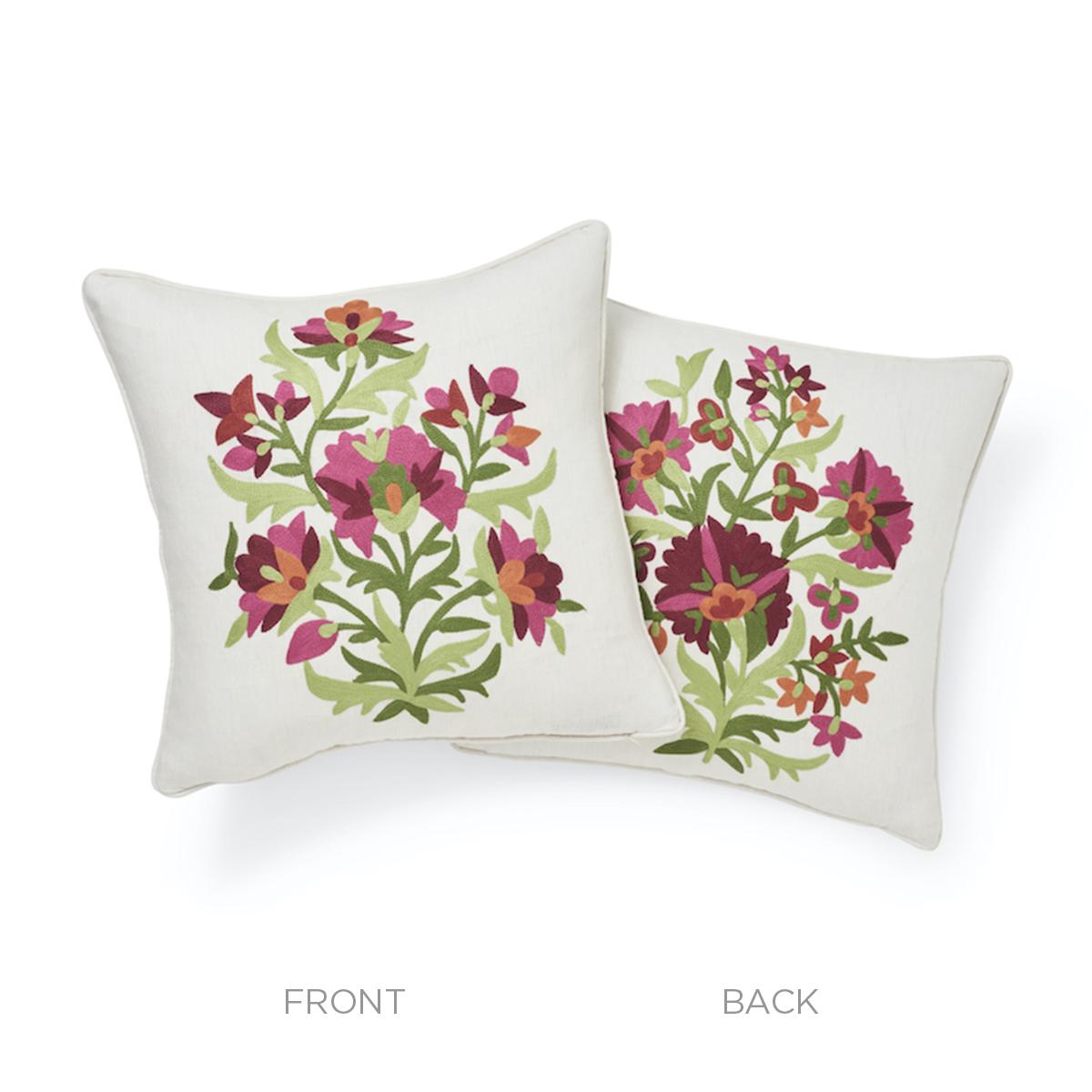 Schumacher Pillow – Antalya Medallion – Garnet - SO7574104- 18" x 18"