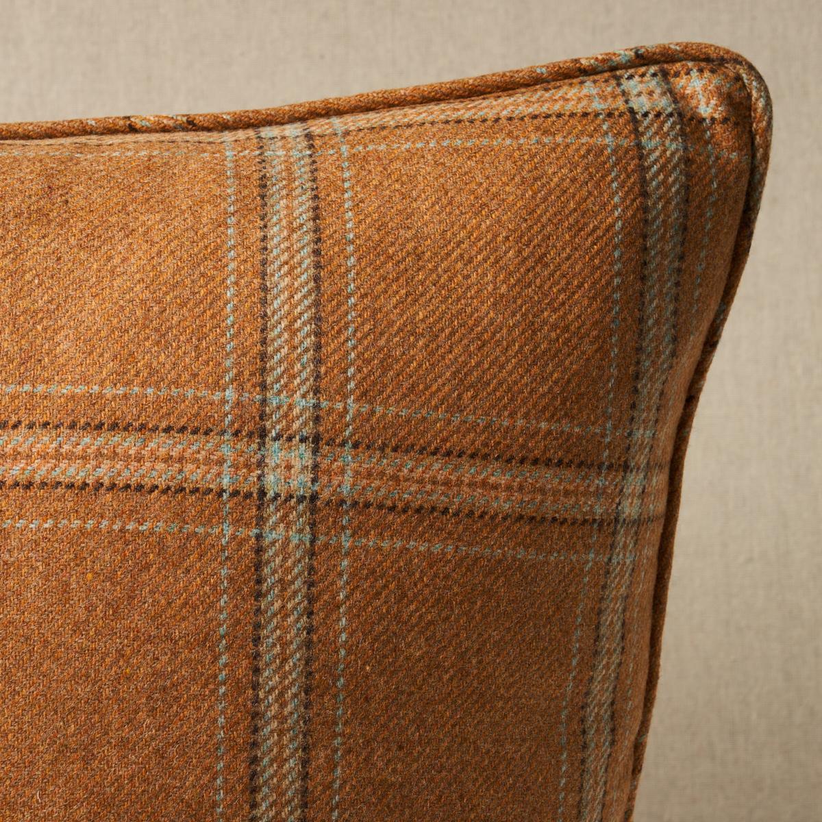 Schumacher Pillow – Blackburn Merino Plaid –  Camel - SO8234105 - 20" x 20"