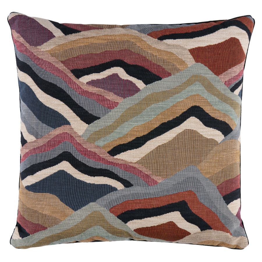Schumacher Avala Hills Pillow pillow in Earthy Multi, 22" x 22" - Schumacher Pillow