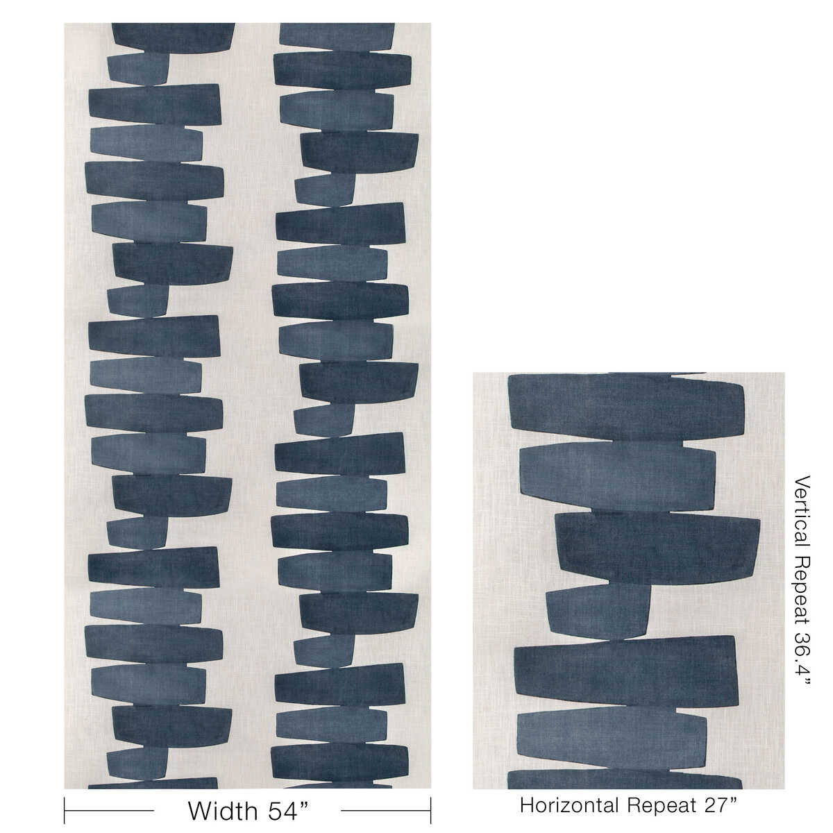 Stacked - Indigo - KRAVET COUTURE Fabric