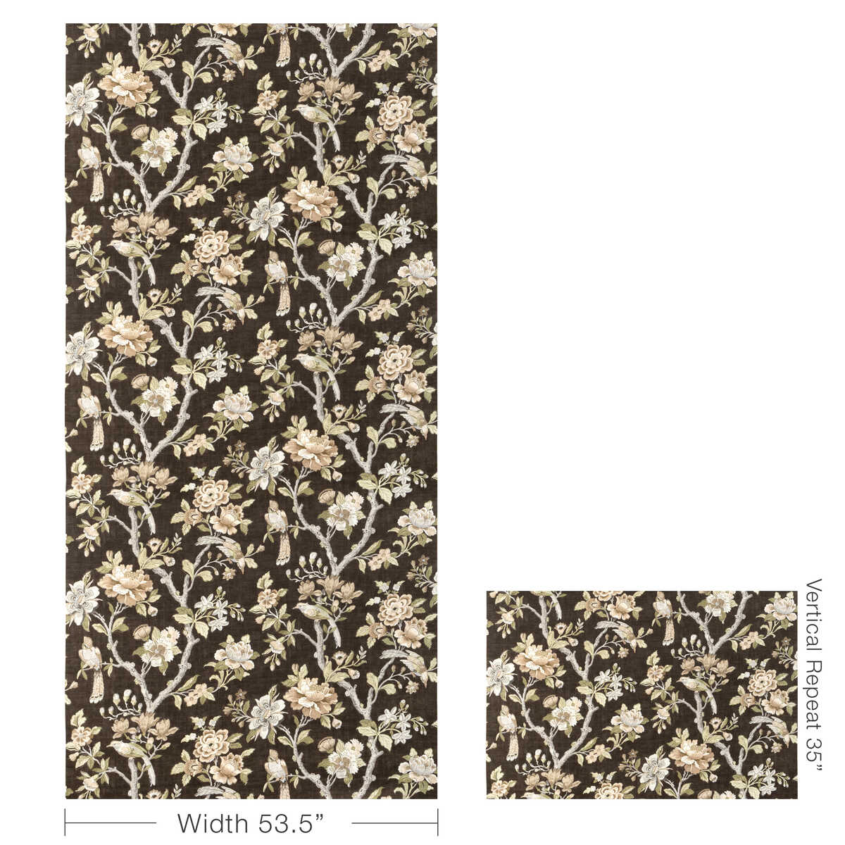 Symphony - Chocolate - KRAVET COUTURE Fabric
