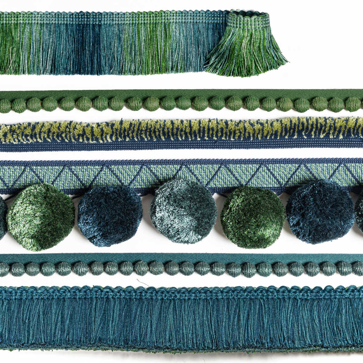 Daintree Fringe - Peacock - KRAVET COUTURE Trim